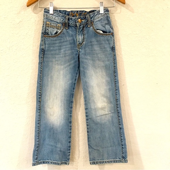 Wrangler Other - Rock 47 Wrangler Boys 8 Slim Bootcut Embroidered Jeans Adjustable 100% Cotton